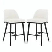 Jeremi Velvet Upholstered High-Back Bar Stool (Set of 2)