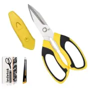 Utility Scissors Heavy Duty, Ultra Sharp Blade Shears with Protective Case, M...