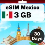 eSIM Mexico - 3 GB - 30 Days - Travel eSIM | QR code activation