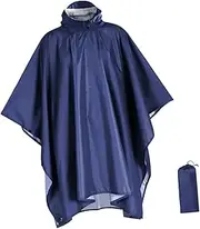 [kokiya] Rain Poncho with Hood Raincoat Lightweight Adults Rain Cape Rain Coat Jacket for Hiking Climbing Outdoor Activities Riding