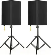 10-Inch Waterproof PA/DJ Speaker Covers - 2 Pack, UV & Dust Protection