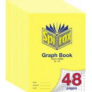 Spirax 130 Graph Book 10mm Grid 48 Pages (A4) [20 Packs]