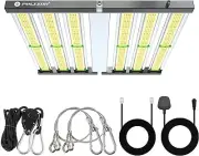 PHLZION 450W LED Grow Light Full Spectrum For Indoor Grow FC6500 100X100cm tents