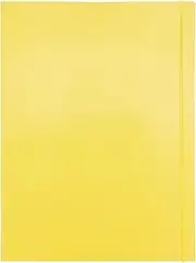 Idena 20172 – Portfolio Folder A3 in Yellow, Document Folder Made of Robust Cardboard, Postal Folder with Inner Flaps and Elastic Closure