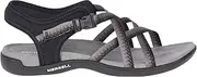 [MERRELL] Women's District Muri Lattice Sling Back Sandals, Black (Black/Charcoal)
