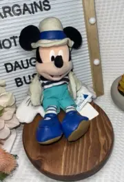 Disney Resort Japan Mickey Mouse 8" Plush Bean Bag Beanies 2000 RARE