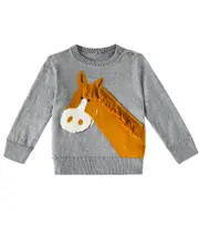 [Stella McCartney Kids] Stella McCartney Kids Horse cotton and wool sweater M 3 grey