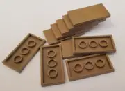 LEGO Parts - Dark Tan Smooth Tile 2 x 4 - No 87079 - QTY 10