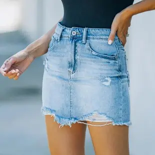 2022Fashion short skirt jeans women ladies dresses 女半身裙