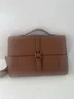 Oroton Duke Laptop Bag Whiskey