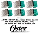 6 OSTER STAINLESS STEEL Blade GUIDE 7/8" 22mm COMB*Fit A5,Wahl KM5 KM10 Clipper