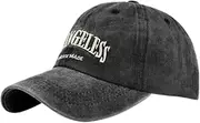 [YULOONG] Vintage Baseball Cap Embroidery Los Angeles Washed Denim Trucker Cap 100% Cotton Sun Hat for Men Women Adjustable