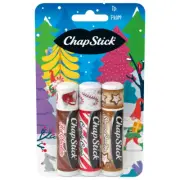 ChapStick Holiday Hot Chocolate Candy Cane and Sugar Cookie Lip Balm 0.15oz 3 pk