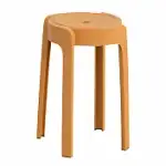 【好氣氛家居】繽紛亮色可疊放造型塑膠椅-六入組(七色可選) 黃色