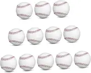 SUPVOX 12 Pcs Training Ball Baseballs for Pitching Baseball for Beginner Practice Baseballs Training Baseball Weighted Baseballs Baseball Practice Balls Wood Chip Core Hard Ball White