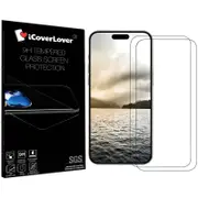 iCoverLover [2-Pack] For iPhone 16 Plus Tempered Glass Screen Protectors