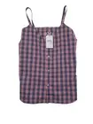 NWT KMJ Kate McHale Jensen Top Sleeveless Pink Blue Plaid Preppy Women's Medium