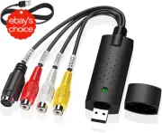 USB Audio Video Capture Card 720P RCA AV to USB Converter for VHS VCR DVD PC Mac