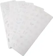 Healeved 5pcs Creative Nail Art Templates Manicure Stencils Nail Stamping Plates Unique Stamper Templates