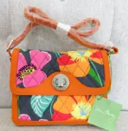 VERA BRADLEY Jazzy Blooms Turnlock & Zip Patricia Crossbody Purse Exact One NWT