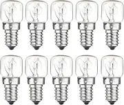 EZONEDEAL 10PCS Himalayan Salt Lamp Bulbs Globe Light Bulbs Heat Resisting 7W E14 | Long Lasting Night Light Bulbs for Crystal Salt Rock Lamps, Scentsy Warmer Wax Diffuser, Candle Warmers