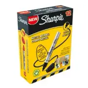 Sharpie S0945720 Metal Barrel Small Bullet Black Box of 12