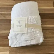Pottery Barn Kids White Full Sadie Ruffle Bed Skirt New With Tags $129 New