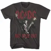 AC/DC Mens New SHIRT OFFICIAL WMH2 Tee 100% Cotton Smoke Tee in Sizes SM - 2XL