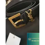 二手精品 聖羅蘭 SAINT LAURENT TSL 黑色 光面 滑面 女款 腰帶 皮帶 2CM 554465