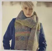 Sarah Hazel Plaid Weave Scarf Kit - Rowan Fazed Tweed