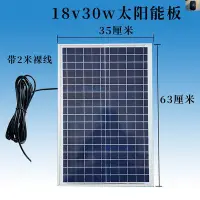 在飛比找Yahoo!奇摩拍賣優惠-太陽能板6v30w18v30w家用全新太陽能發電板小型離網發