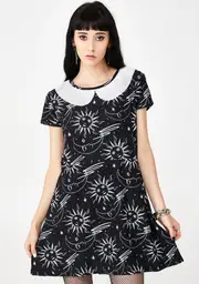 [Too Fast] Celestial A-Line Mini Dress