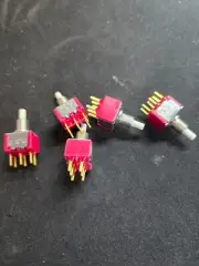 (5 PCS) 8221C-1A-120VAC DPDT 1A Miniature Push Button Switch C&K 8221 $25