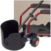 Cup & Cane Holders Clip On Accessory For Wheelchair Walker Rollator No Tools