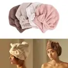 Thickening Dry Hair Hat Solid Color Quick Drying Towel Dry Hair Towel Girls