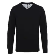 Asquith & Fox Mens Cotton Rich V-Neck Sweater French Navy XL
