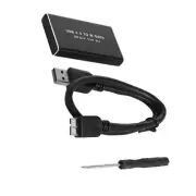Aluminum mSATA SSD External Enclosure 6Gbps High-Speed Supports 30/50mm Drives