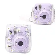 Clear Case for Fujifilm Instax Mini 12/11/9/8 Instant Camera Transparent daisy