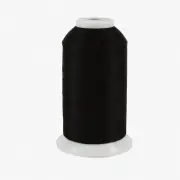 StitchMaster 3-Ply Black Polyester Thread Cone - 3280 Yards of Sewing Excellence