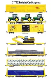 TTX Freight Cars 7 magnets Andy Fletcher