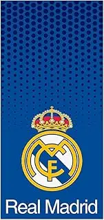 Real Madrid CF Towel (UK Size: 140cm x 70cm) (Blue/Yellow/White)