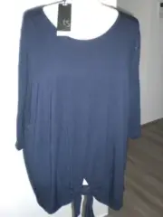 TS Taking Shape Dark Indigo 3/4 length sleeve Top Size XL (22-24) BNWT