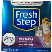 Fresh Step Multi-Cat Clumping Litter W/Febreze 25 Lbs