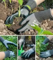 Multi-function Garden Gloves Rubber Gloves for Digging Planting Garden Tools AUS