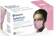 Medicom 2071 Safe-Mask TailorMade Earloop Face Masks ASTM Level 1 Pink 50/Bx