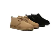 AUSTRALIAN SHEPHERD® UGG Boots Men Sheepskin Wool Lace Up Ankle Casual Leonard - Chestnut / AU Ladies 11 / AU Men 9 / EU 42