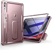 [Dexnor] for Samsung Galaxy Tab S9/S8 Ultra Case, [Built in Screen Protector and Kickstand] Heavy Duty Military Grade Protection Shockproof Protective Cover for Samsung Tab S9/S8 Ultra - Pink
