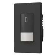 ELEGRP Matte Black Single Pole Occupancy Motion Sensor Light Switch, Need Neutra