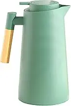 Glass Lined Coffee Pitcher, Thermal Carafe, 5.3x5.3x9.8 Inches Insulated Water Pitcher, Tea Jug Beverage Dispenser, Travel Design, Ideal for Camping, Restaurant, Home Use