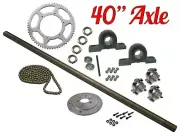 Drift Trike Kit Set #40 Chain 40" Axle Length Pillow Block Bearings Wheel Hubs